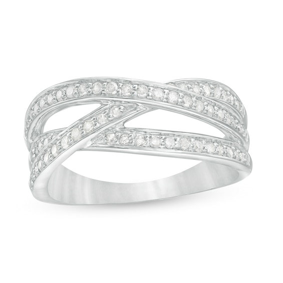 0.13 CT. T.W. Diamond Braid Band in Sterling Silver