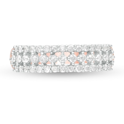 0.45 CT. T.W. Diamond Multi-Row Band in 10K Rose Gold