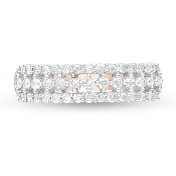 0.45 CT. T.W. Diamond Multi-Row Band in 10K Rose Gold