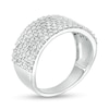 0.96 CT. T.W. Diamond Multi-Row Band in 10K White Gold