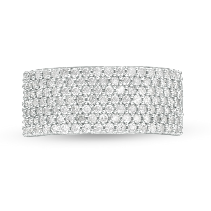 0.96 CT. T.W. Diamond Multi-Row Band in 10K Gold|Peoples Jewellers