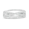 Thumbnail Image 3 of 0.45 CT. T.W. Diamond Multi-Row Crossover Band in 10K White Gold