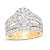 Thumbnail Image 0 of 1.95 CT. T.W. Composite Diamond Double Oval Frame Multi-Row Bridal Set in 10K Gold