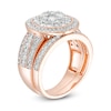 Thumbnail Image 2 of 1.45 CT. T.W. Composite Diamond Double Frame Multi-Row Vintage-Style Bridal Set in 10K Rose Gold