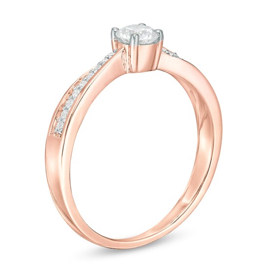 0.29 CT. T.W. Diamond Engagement Ring in 10K Rose Gold