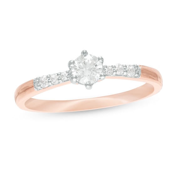 0.29 CT. T.W. Diamond Engagement Ring in 10K Rose Gold