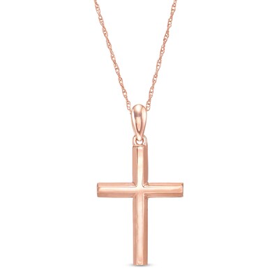 Cross Pendant in 10K Rose Gold