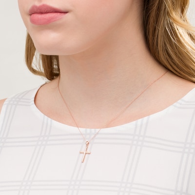 Cross Pendant in 10K Rose Gold