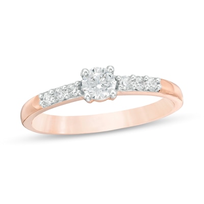 0.29 CT. T.W. Diamond Engagement Ring in 10K Rose Gold