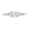 Thumbnail Image 3 of 0.37 CT. T.W. Diamond Tri-Sides Engagement Ring in 10K White Gold