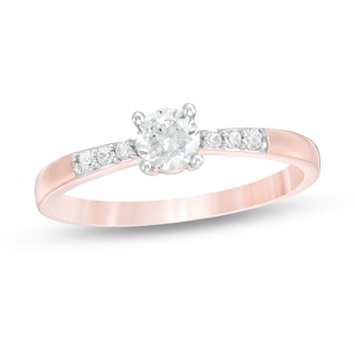 0.29 CT. T.W. Diamond Engagement Ring in 10K Rose Gold