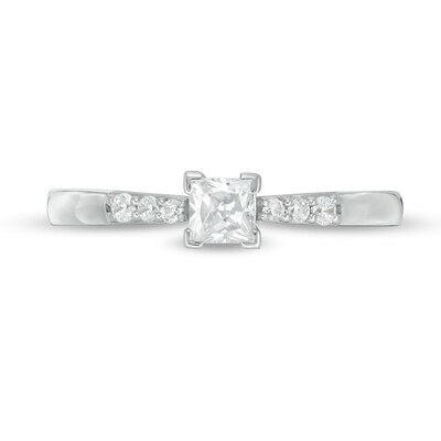 0.29 CT. T.W. Princess-Cut Diamond Engagement Ring in 10K Gold