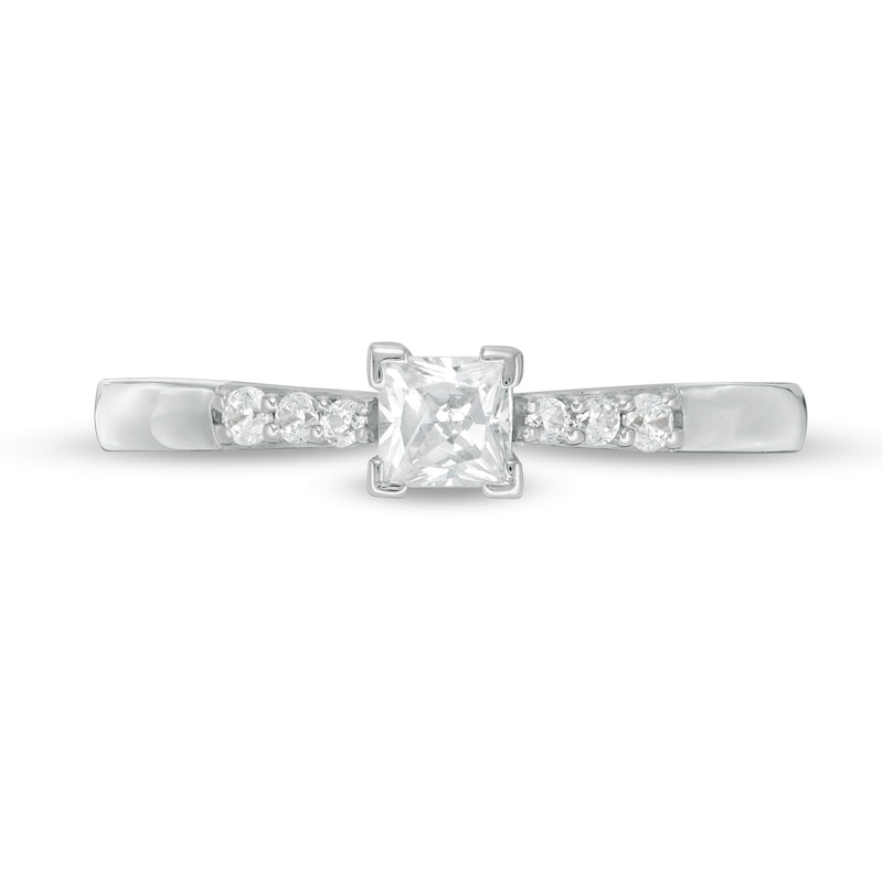0.29 CT. T.W. Princess-Cut Diamond Engagement Ring in 10K Gold|Peoples Jewellers
