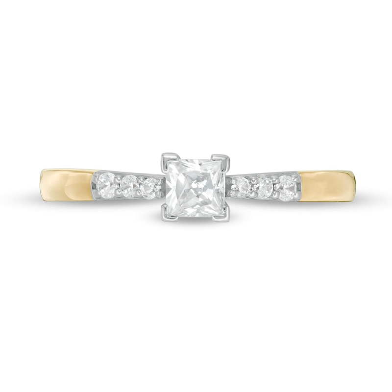 0.29 CT. T.W. Princess-Cut Diamond Engagement Ring in 10K Gold