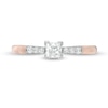 Thumbnail Image 3 of 0.29 CT. T.W. Princess-Cut Diamond Engagement Ring in 10K Rose Gold