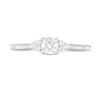 Thumbnail Image 3 of 0.29 CT. T.W. Diamond Tri-Sides Engagement Ring in 10K White Gold