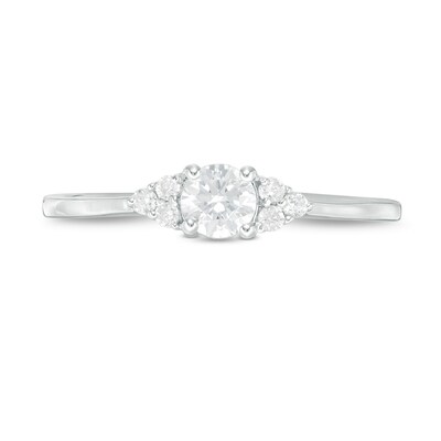 0.29 CT. T.W. Diamond Tri-Sides Engagement Ring in 10K Gold