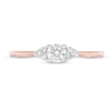 Thumbnail Image 3 of 0.29 CT. T.W. Diamond Tri-Sides Engagement Ring in 10K Rose Gold