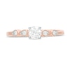 Thumbnail Image 3 of 0.29 CT. T.W. Diamond Petal-Sides Engagement Ring in 10K Rose Gold
