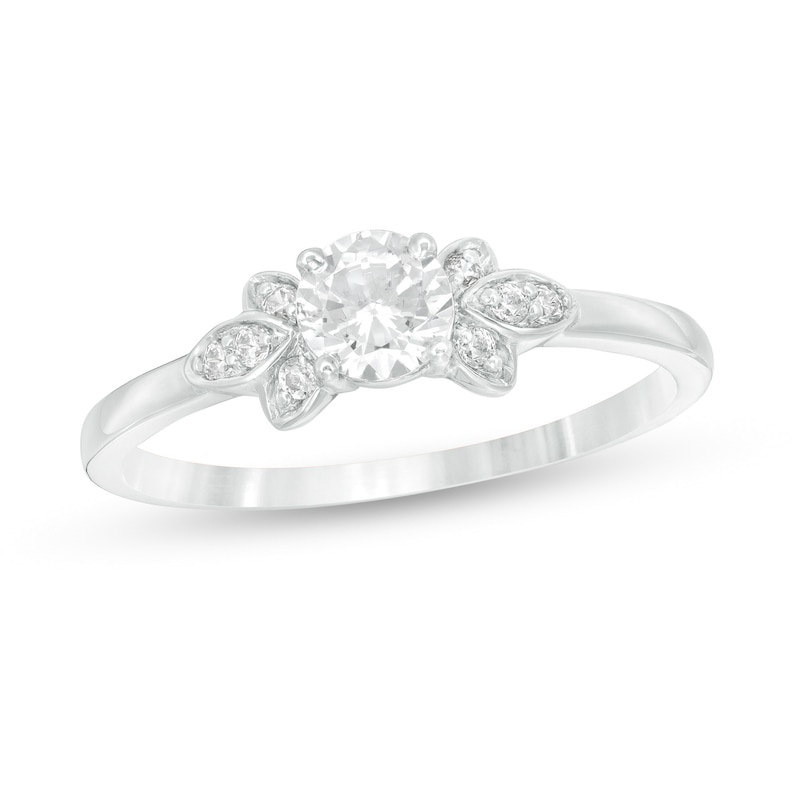 0.37 CT. T.W. Diamond Petal Tri-Sides Engagement Ring in 10K Gold|Peoples Jewellers