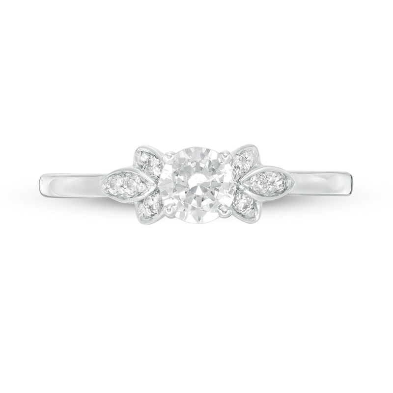 0.37 CT. T.W. Diamond Petal Tri-Sides Engagement Ring in 10K Gold|Peoples Jewellers