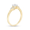 Thumbnail Image 3 of 0.37 CT. T.W. Diamond Petal Tri-Sides Engagement Ring in 10K Gold