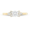 Thumbnail Image 4 of 0.37 CT. T.W. Diamond Petal Tri-Sides Engagement Ring in 10K Gold