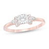 Thumbnail Image 0 of 0.37 CT. T.W. Diamond Petal Tri-Sides Engagement Ring in 10K Rose Gold