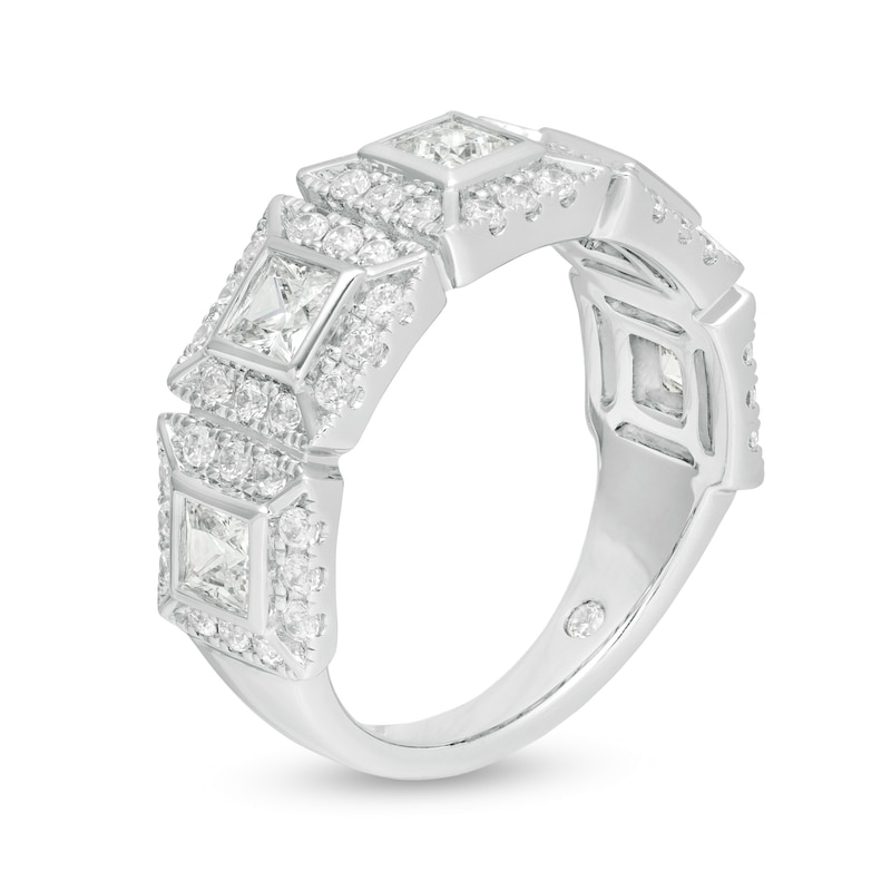 1.81 CT. T.W. Princess-Cut Diamond Frame Anniversary Band in 14K White Gold|Peoples Jewellers