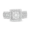 0.69 CT. T.W. Composite Diamond Square Frame Scallop Shank Engagement Ring in 10K Gold