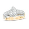 Thumbnail Image 1 of 0.69 CT. T.W. Composite Pear-Shaped Diamond Bridal Set in 10K Gold