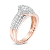 0.69 CT. T.W. Composite Pear-Shaped Diamond Bridal Set in 10K Rose Gold