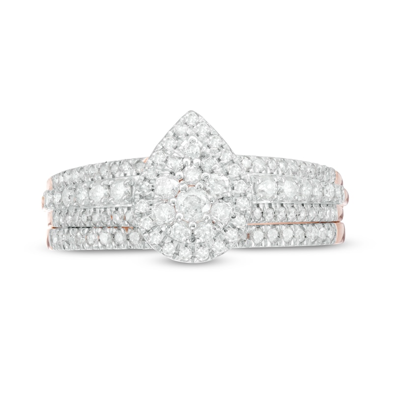 0.69 CT. T.W. Composite Pear-Shaped Diamond Bridal Set in 10K Rose Gold|Peoples Jewellers