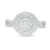 Thumbnail Image 3 of 0.50 CT. T.W. Diamond Double Frame Twist Shank Engagement Ring in 10K White Gold