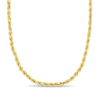 3.0mm Rope Chain Necklace in 14K Gold - 20"