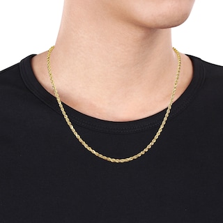 3.0mm Rope Chain Necklace in 14K Gold - 20"