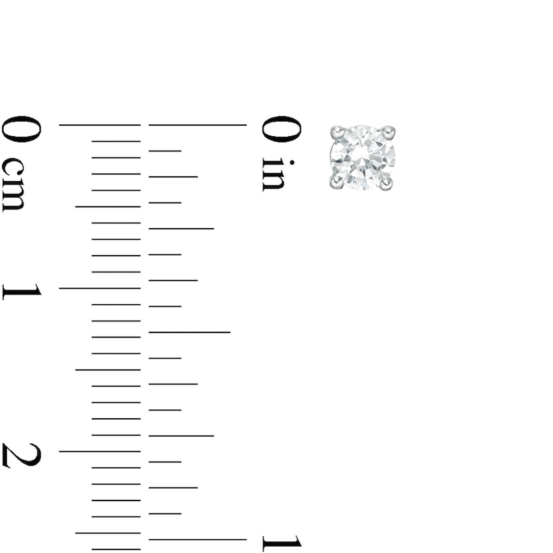 Main Image 3 of 0.58 CT. T.W. Diamond Solitaire Stud Earrings in 14K Gold