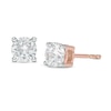 Thumbnail Image 1 of 0.80 CT. T.W. Diamond Solitaire Stud Earrings in 14K Rose Gold