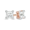 Thumbnail Image 0 of 0.23 CT. T.W. Princess-Cut Diamond Solitaire Stud Earrings in 14K Rose Gold