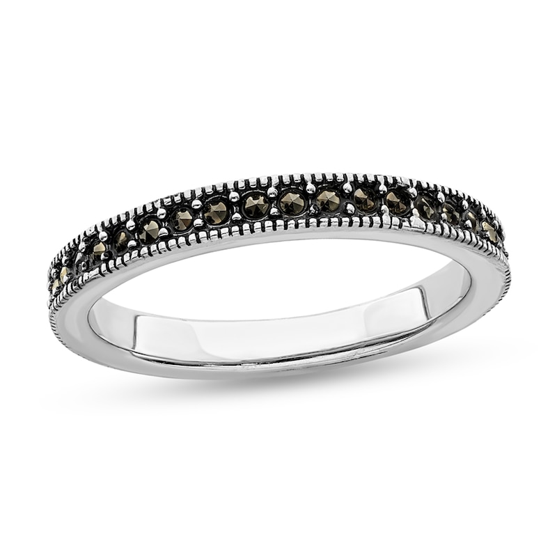 Stackable Expressions™ 3.0mm Marcasite Band in Sterling Silver