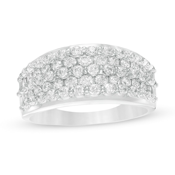 1.50 CT. T.W. Diamond Multi-Row Band in 14K White Gold