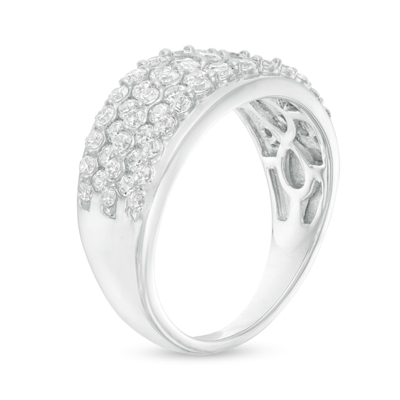 1.50 CT. T.W. Diamond Multi-Row Band in 14K White Gold