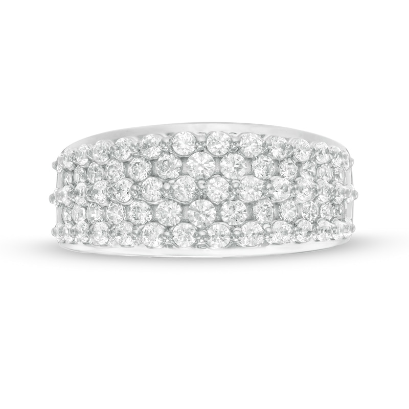 1.50 CT. T.W. Diamond Multi-Row Band in 14K White Gold