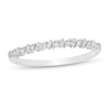 0.065 CT. T.W. Baguette and Round Diamond Alternating Band in 10K White Gold