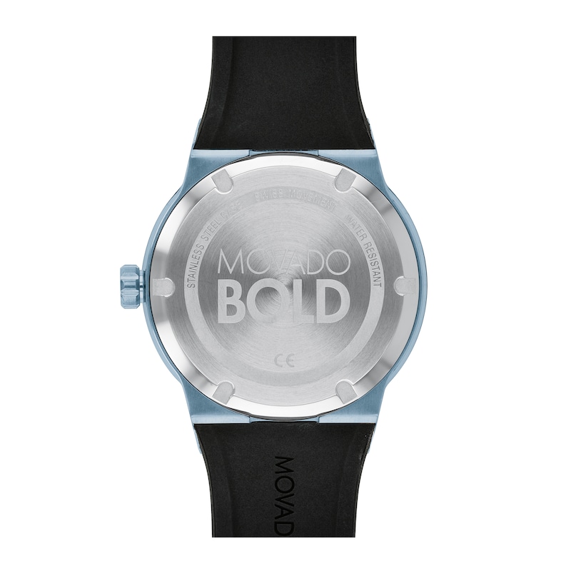 Men's Movado Bold®Blue IP Strap Watch with Black Dial (Model: 3600626)|Peoples Jewellers
