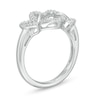 Diamond Accent Triple Intertwined Heart Ring in Sterling Silver