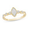 Thumbnail Image 0 of 0.10 CT. T.W. Composite Marquise Diamond Art Deco Promise Ring in 10K Gold