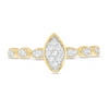 Thumbnail Image 3 of 0.10 CT. T.W. Composite Marquise Diamond Art Deco Promise Ring in 10K Gold