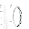 0.45 CT. T.W Enhanced Black and White Diamond Twist Hoop Earrings in Sterling Silver