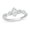 Thumbnail Image 0 of 0.23 CT. T.W. Diamond Marquise Frame Promise Ring in 10K White Gold